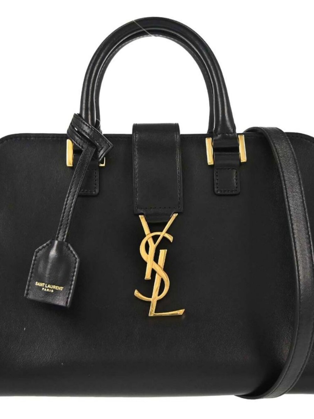 Saint Laurent Black Calfskin Baby Cabas 2way Handbag GNR568853Y.0919 167762